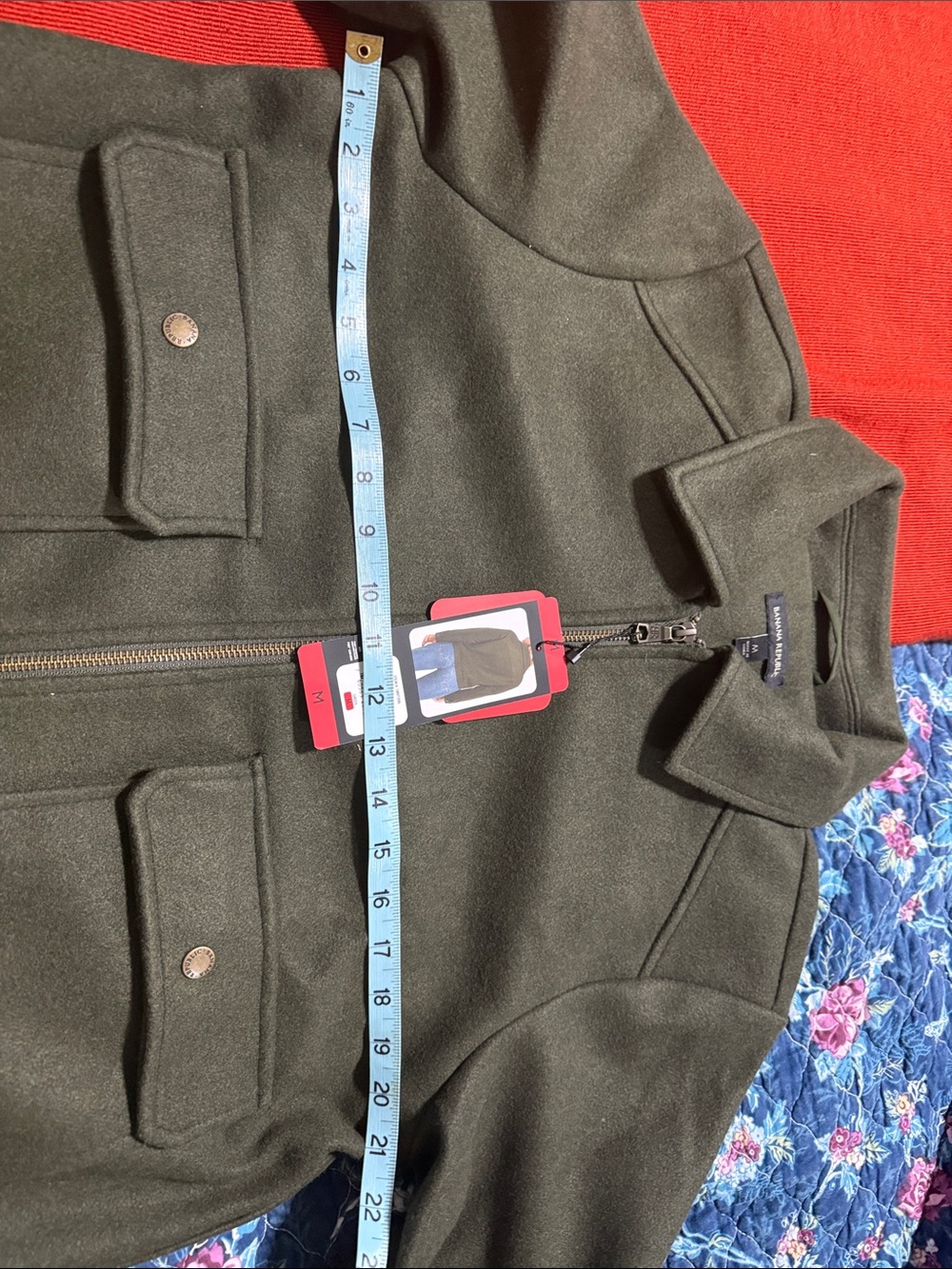 Banana Republic Olive Green Lightweight Shirt Jacket - Picture 6 of 7